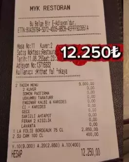 MasterChef Jürisi Mehmet Yalçınkaya'nın mekanından adisyon paylaşıldı! Fiyatlar tartışma yarattı